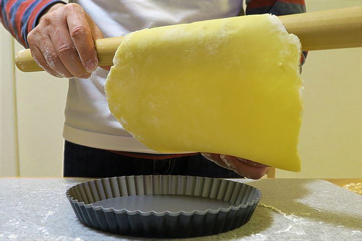 レンズ豆のキッシュつくってます