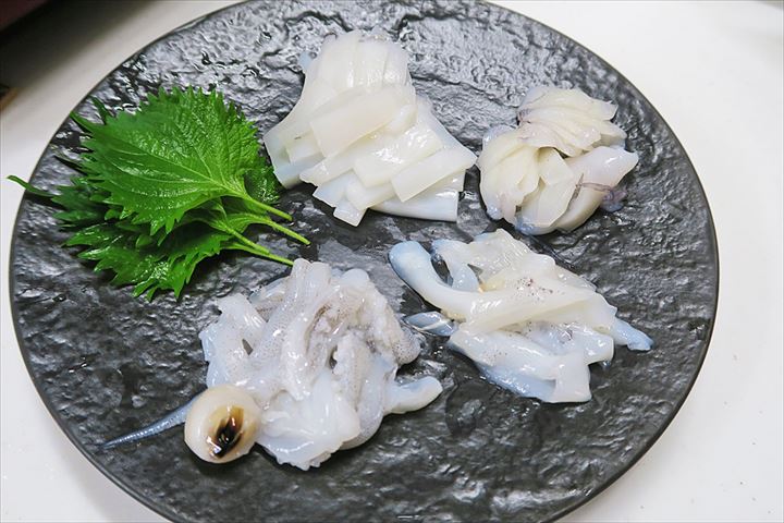 アオリイカ刺身