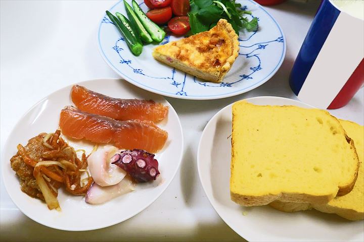お節とキッシュ