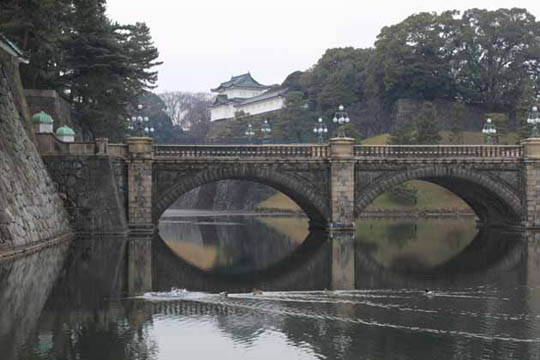 江戸城：正門石橋、正門鉄橋(二重橋)は判りづらい