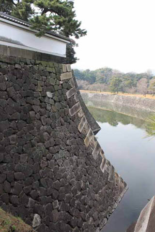 江戸城：田安門付近の高石垣