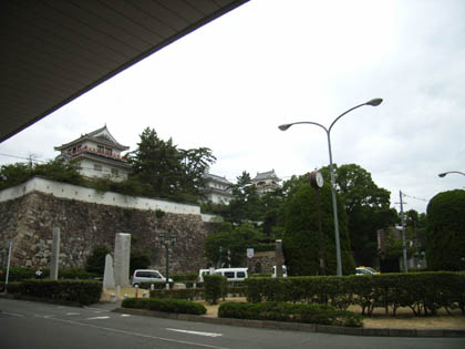 福山城：少し離れて天守 鏡櫓 月見櫓