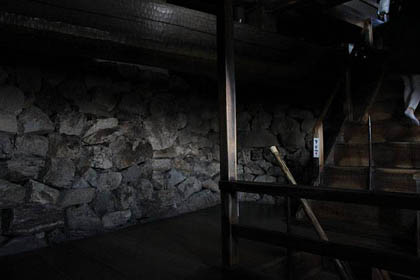 犬山城：天守の内部。地下１階