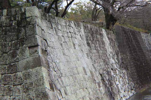 駿府城：輪取り(？)の石垣