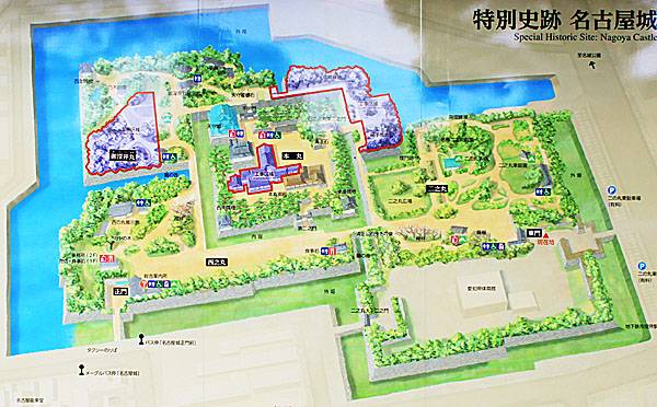 名古屋城案内地図
