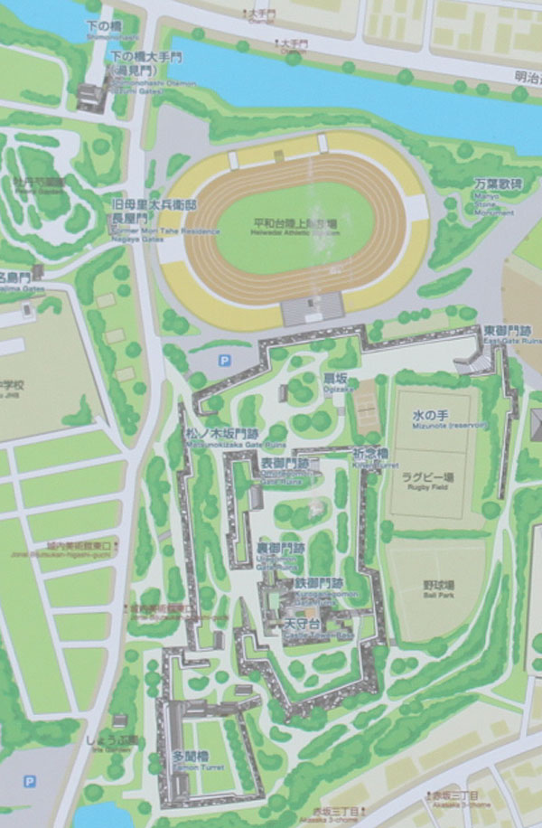 福岡城案内地図