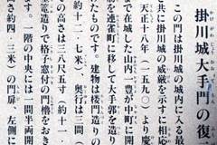 掛川城大手門の復元についての案内板