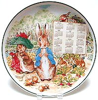 Wedgwood Peter Rabbit 2002 Calendar Plate